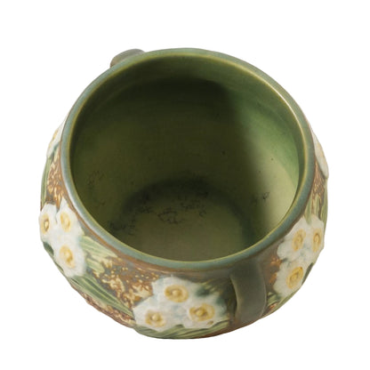 ROSEVILLE 4" HANDLE VASE in Jonquil Circa 1931