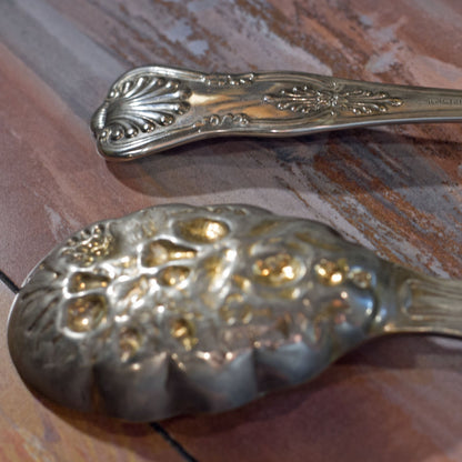 KINGS SILVER PLATE SALAD SET by Original Sheffield