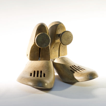 Vintage WOOD SHOE STRETCHERS with Adjustable Knobs Circa 1940s