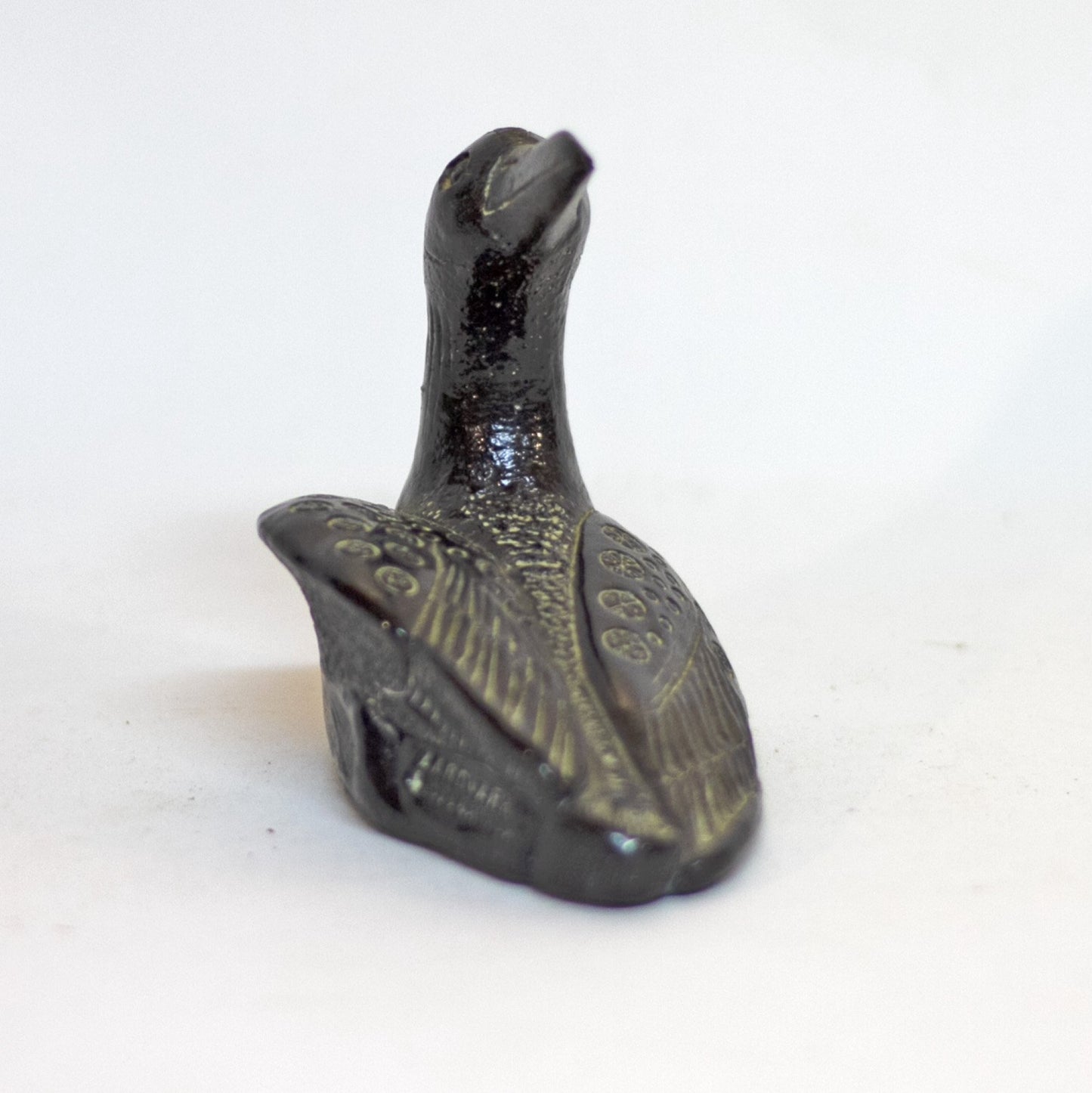 Vintage THE AARDIK COLLECTION Black Soapstone Canadian Loon Circa 1970s