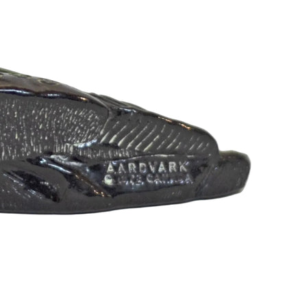 Vintage THE AARDIK COLLECTION Black Soapstone Canadian Loon Circa 1970s
