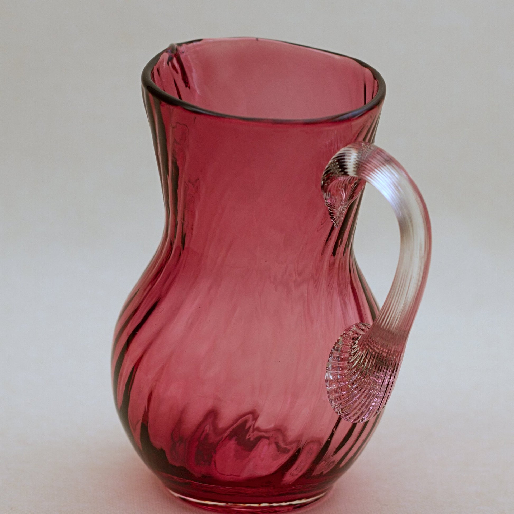 Clear Glass Pitcher With Great Swirl and Etched Design -  Canada
