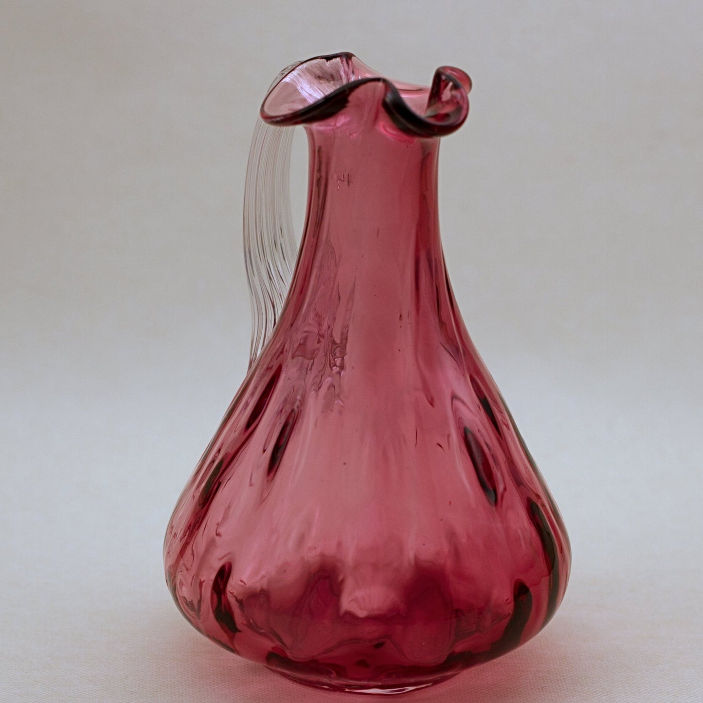 PILGRIM CRANBERRY GLASS Small Long Neck Pitcher