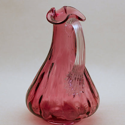 PILGRIM CRANBERRY GLASS Small Long Neck Pitcher