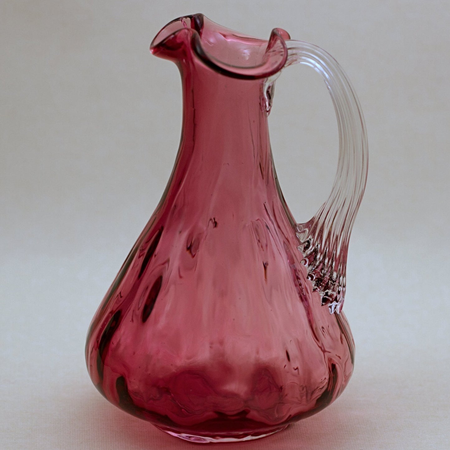 PILGRIM CRANBERRY GLASS Small Long Neck Pitcher