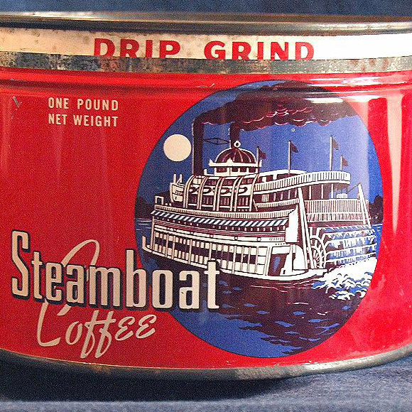 STEAMBOAT COFFEE CAN Wren House Circa 1950