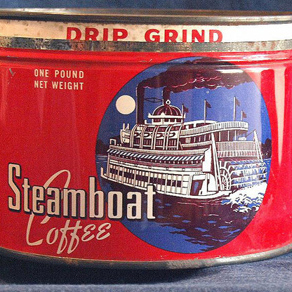 LATA DE CAFÉ STEAMBOAT Wren House c. 1950