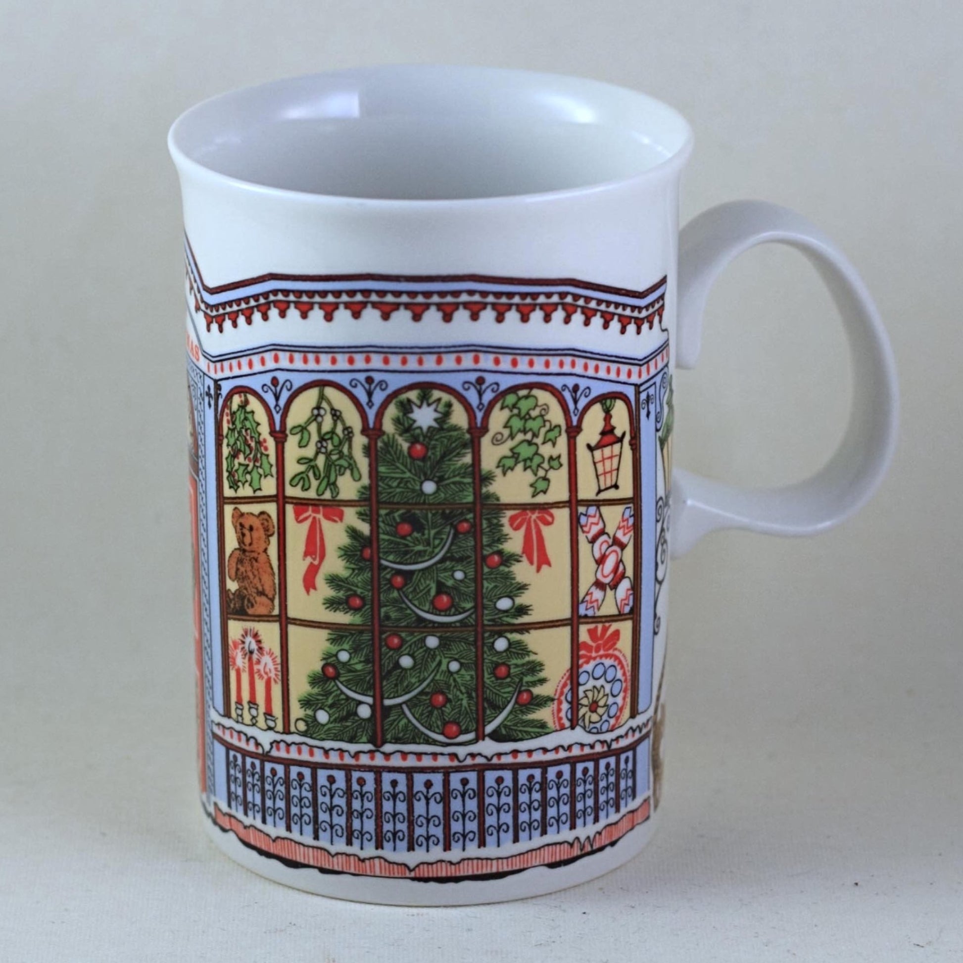 DUNOON SUE SCULLARD Mug Christmas Storefront with Cats