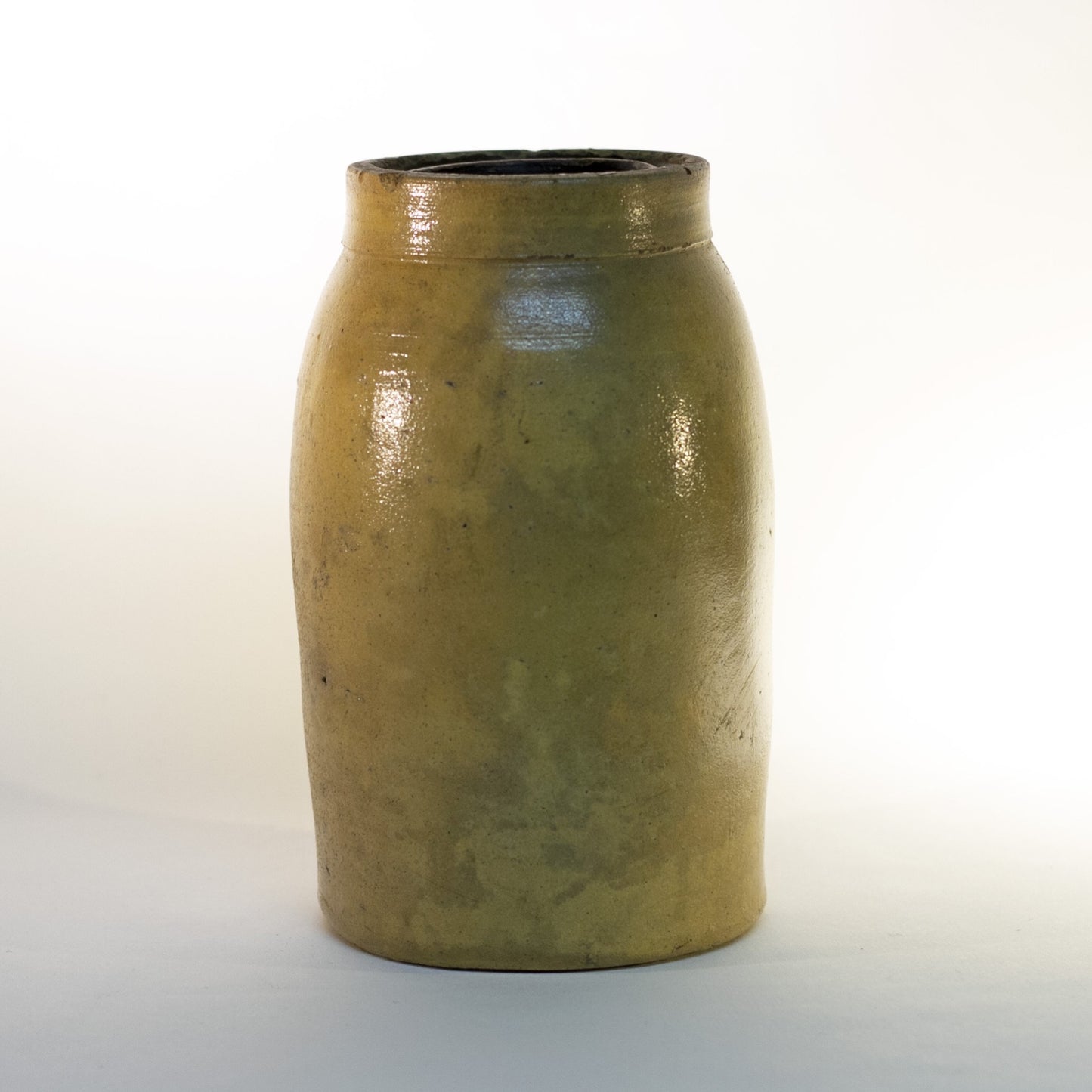 Antique 19th Century STONEWARE CROCK with Thumbprint Mark