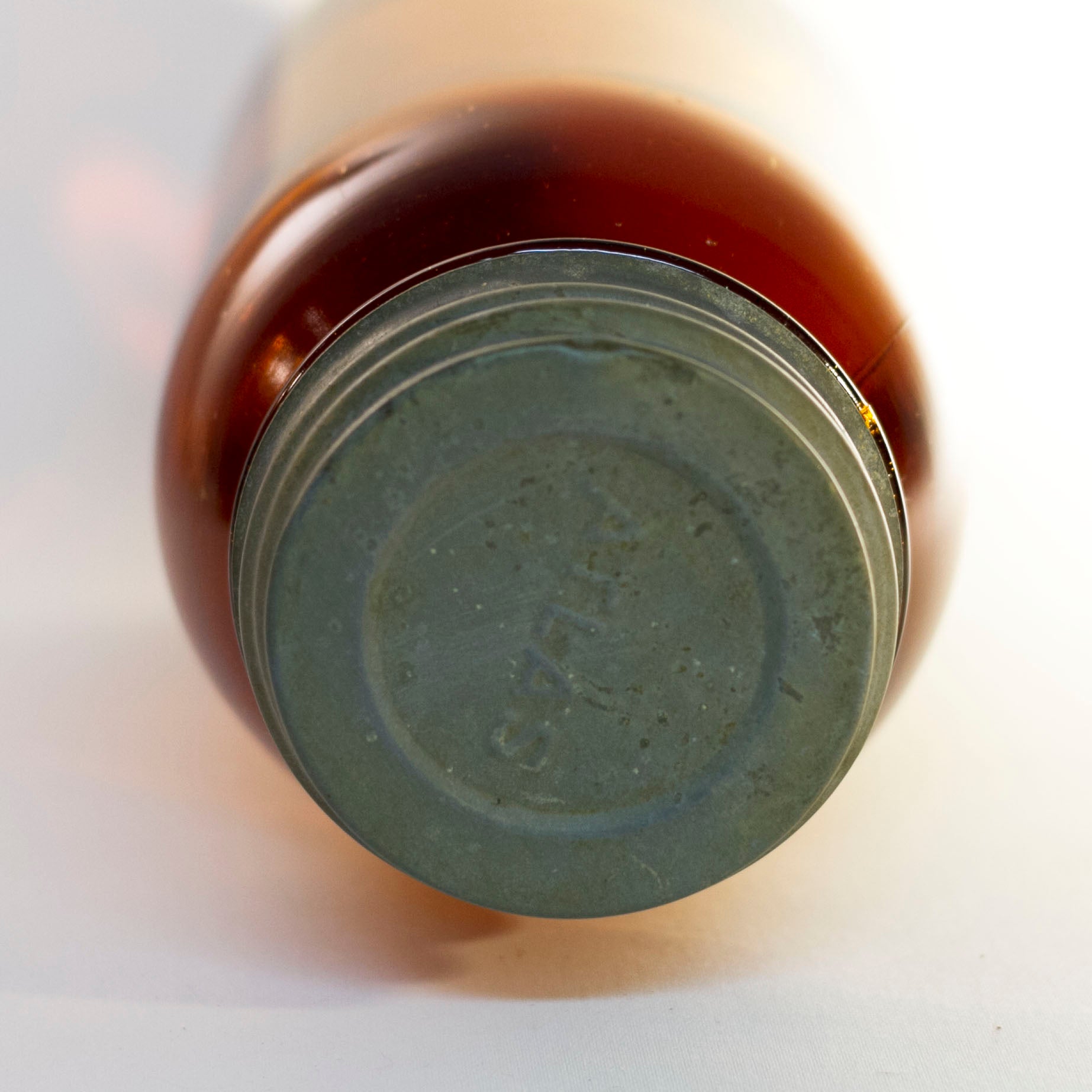 Vintage amber glass canisters, root beer brown glass storage jars