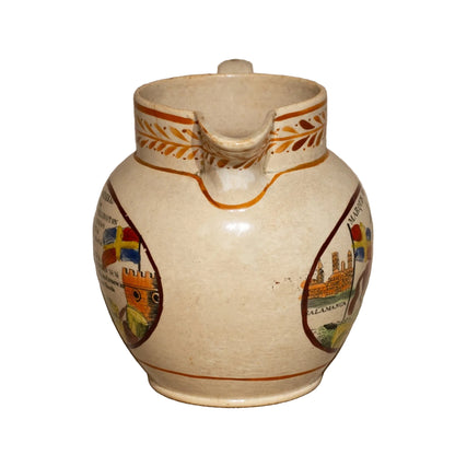 Rare Sunderland Luster MARQUIS OF WELLINGTON Commemorative 4 ½” Pitcher Circa 1812