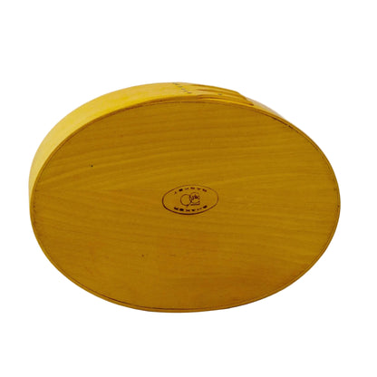 SHAKER-STYLE SWALLOW TAIL JOINTED Yellow Oval Nesting Carrier Baskets (Set of 3)