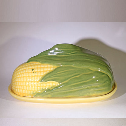 SHAWNEE Pottery CORN KING Covered Butter Dish