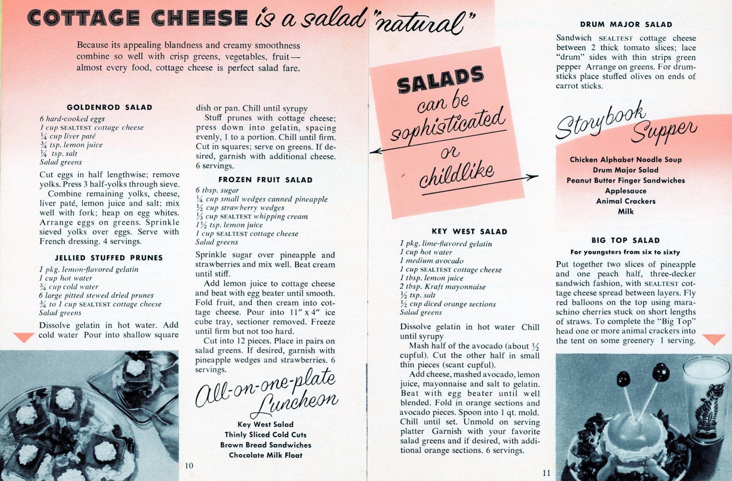 SERVE MORE COTTAGE CHEESE Recipes From Sealtest Kitchens Recipe Booklet Circa 1954