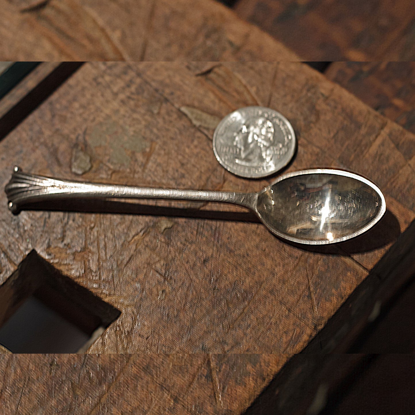 ONSLOW SILVER PLATE DEMITASSE SPOONS by Roberts & Belk of Sheffield Set of Two (2)